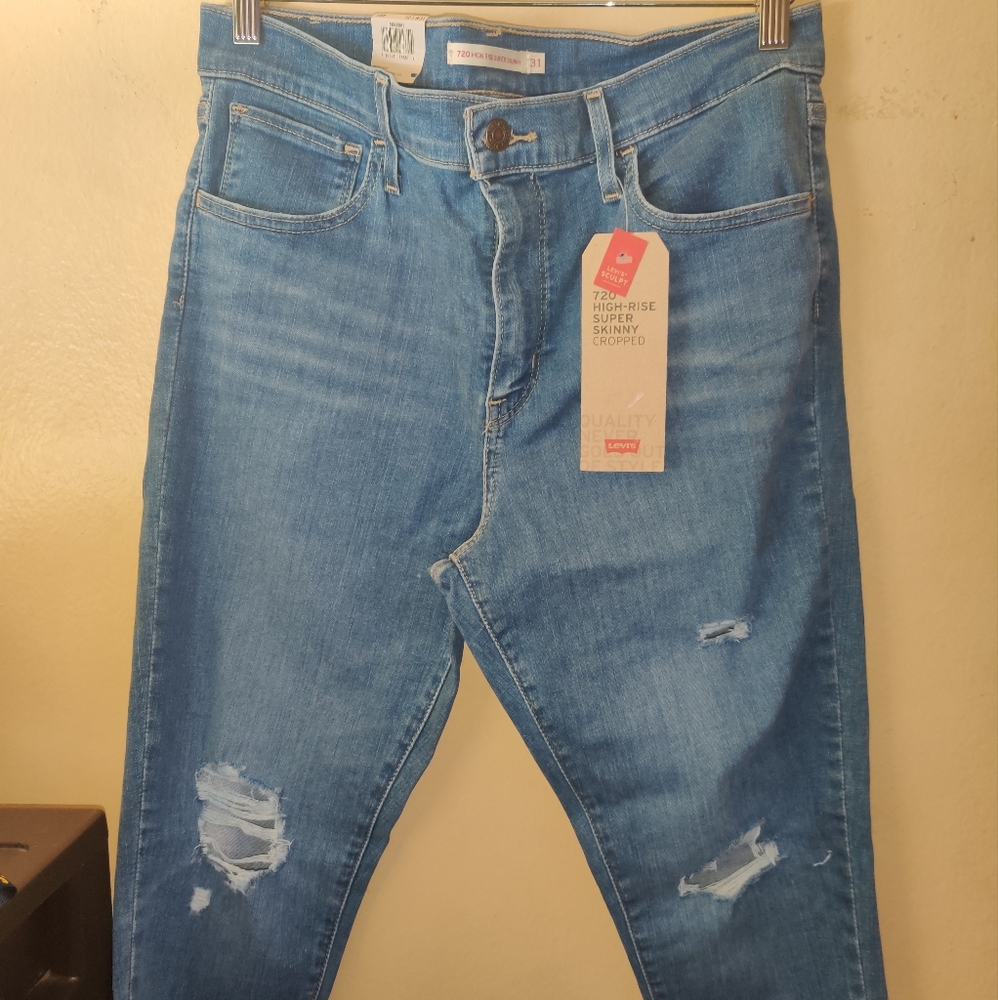 Levi's 720 Highrise super skinny cropped jeans
